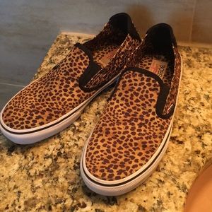 Leopard cheetah slip on Bobs by Skechers